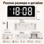 Настолен електронен LED часовник с големи цифри температура UBS за стена деца дигитален големи цифри, снимка 5