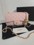 Chanel Flap Bag Gold logo Дамска Розова Чанта От Естествена Телешка Кожа Код Brand Luxury Fashion27, снимка 3