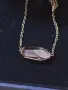 Елегантно колие Swarovski Elated с голям фасетиран кристал в нежен розов цвят, снимка 4