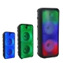 Безжична RGB тонколона 2×8 инча 1200W Bluetooth батерия микрофон дистанционно FM, снимка 3
