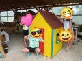 Детска дървена къща за двор градина , къщичка за деца от дърво за игра, снимка 1