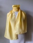 Патешко жълт шал от коприна, снимка 3