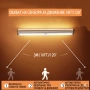 LED лампа със сензор за движение 50см, безжична USB акумулаторна магнитна за кухня и шкаф, снимка 3