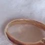 Сребърен пръстен с гранат и позлата., снимка 3
