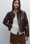 Ново кожено яке Massimo Dutti размер S, снимка 3