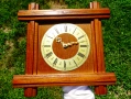 Стенен часовник Junghans,месинг,позлата,естествено дърво. , снимка 4