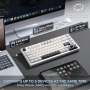 YUNZII YZ75 75% Hot Swappable безжична геймърска механична клавиатура, RGB подсветка, BT5.0/2.4G/USB, снимка 5
