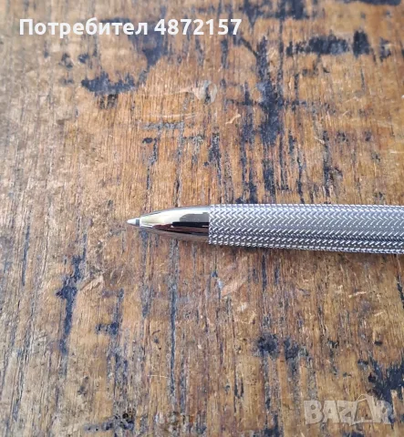 химикалка HUGO BOSS Elemental сребро метал с шарки тип рибена кост, снимка 5 - Колекции - 55577767