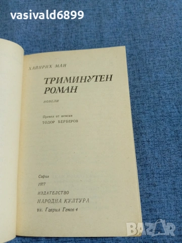 Хайнрих Ман - Триминутен роман , снимка 5 - Художествена литература - 54905385