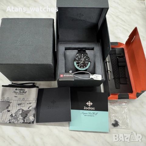 Zodiac ZO0947 Blackout GMT Limited Edition – stealth визия, която не остава незабелязана, снимка 9 - Мъжки - 55190433