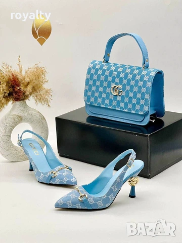 Gucci Нови Дамски Обувки на Ток Различни Цветове , снимка 4 - Чанти - 55252518