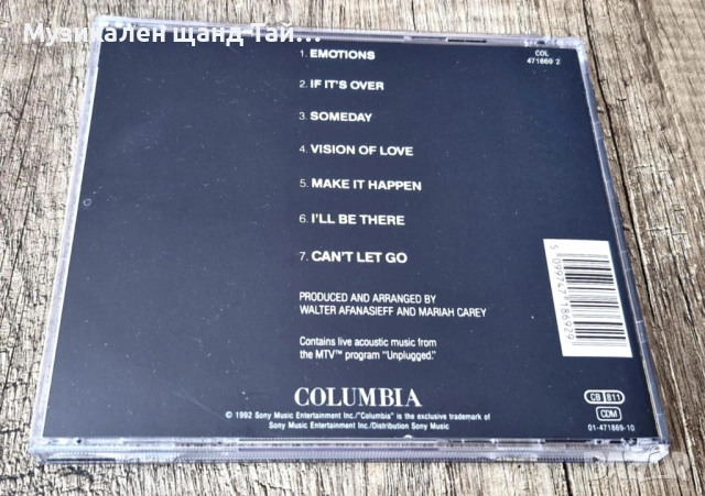 Компакт Дискове - Поп Рок: Mariah Carey - MTV Unplugged EP - CD EP (7 Tracks), снимка 2 - CD дискове - 54475076