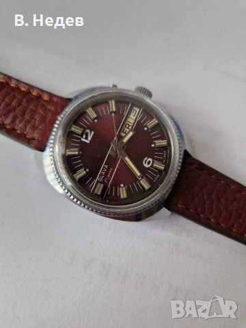 SLAVA automatic, 27 jewels, made in USSR, ТОП!, снимка 3 - Мъжки - 54080324