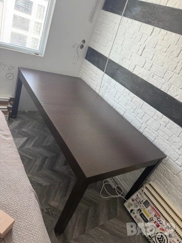IKEA BJURSTA разтегателна маса – черно-кафява, снимка 3 - Маси - 54571361