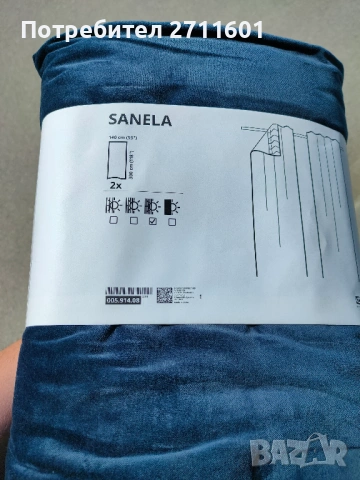 Два броя завеси тъмно сини IKEA