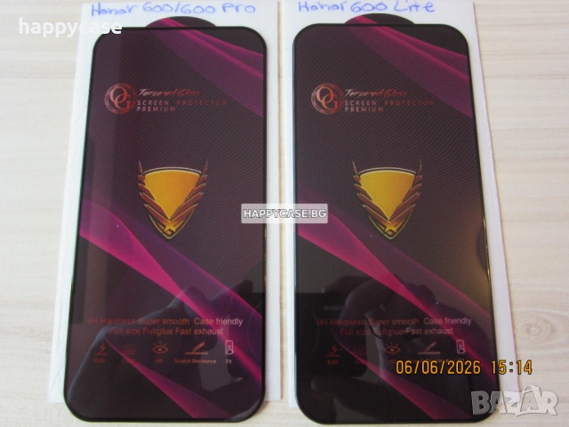 Honor 600 Pro / 600 / 600 Lite / OG Premium Full Glue Стъклен протектор за екран с цяло лепило, снимка 8 - Фолия, протектори - 54699828