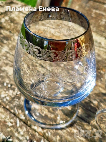 Шест чаши Мурано Медичи, снимка 13 - Чаши - 54987848