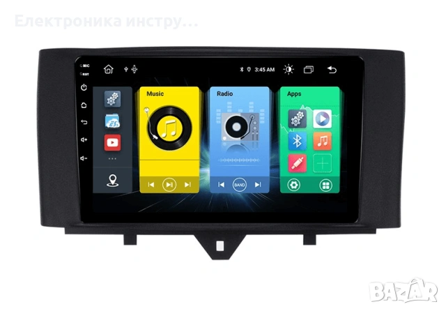 Android мултимедия GPS навигация CarPlay Android Auto + Камера - за Mercedes Smart (2011-2015), снимка 5 - Аксесоари и консумативи - 54035454