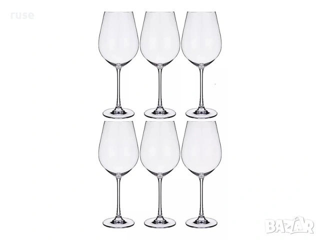 НОВИ! Чаши за червено вино 6 броя Bohemia Columba 650ml, снимка 5 - Чаши - 54676497