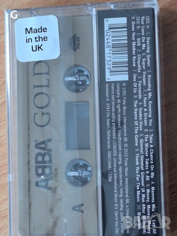 Аудио касета ABBA Gold - UK , Нова. Audio tape, sealed., снимка 2 - Аудио касети - 54696242