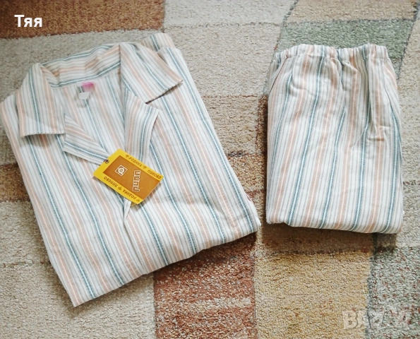 Бархетни мъжки пижами и дамска нощница от соца , снимка 4 - Други ценни предмети - 54175073