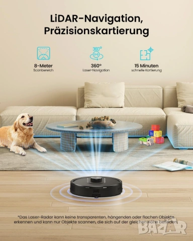 Прахосмукачка робот Vexilar W11 Robot Vacuum Cleaner with Mop Function, снимка 3 - Прахосмукачки - 54698772
