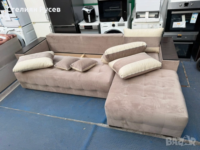 1603 Мелвин ъглов разтегателен холов  диван  300/175 см -цена 260 евро или 508.52лв    gk - с издърп, снимка 9 - Дивани и мека мебел - 53992256
