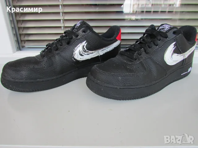 Мъжки маратоки Nike Air Force 1 07 LV8 Brushstroke Black, снимка 6 - Маратонки - 55547224