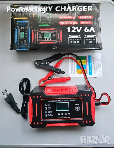 Ново интелигентно импулсно зарядно за акумулатор 12V / 6A с LCD дисплей