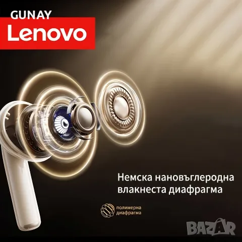 Lenovo EA230 TWS Безжични Bluetooth Слушалки за Спорт и Тичане 360 Стерео Звук Нови, снимка 5 - Bluetooth слушалки - 55418146