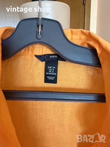  Ризи без ръкав 100% лен UNIQLO и H&M, размер XS, снимка 9 - Ризи - 55009141