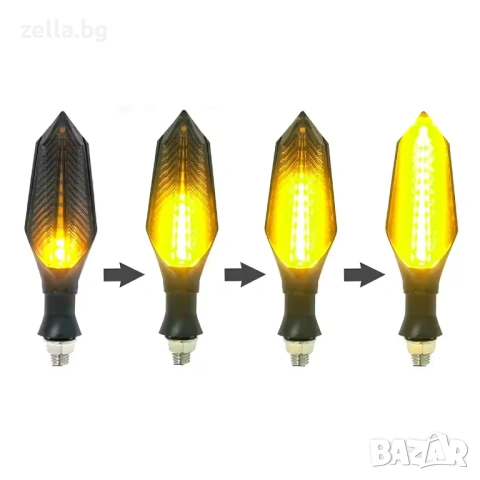 Комплект 2 броя динамични LED мигачи за електрическа тротинетка и скутер 36V-72V, IP67 10347, снимка 4 - Части за велосипеди - 54672451