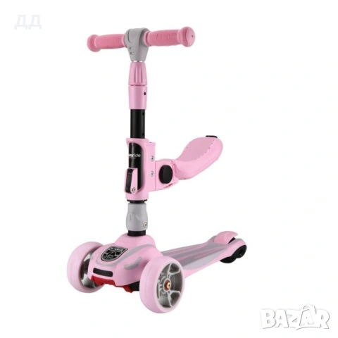 KikkaBoo Тротинетка Roadster 3 в 1 със светещи LED гуми