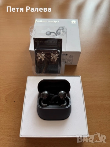 Huawei Free clip 2 Black - with WARRANTY, снимка 2 - Bluetooth слушалки - 54639305