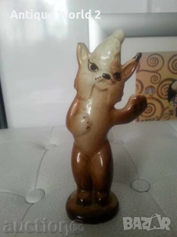 Стара Руска Порцеланова Статуетка, Фигура Лисица