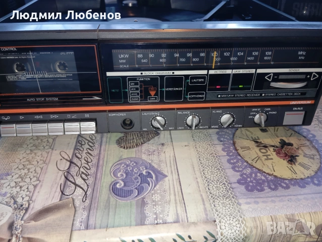 Ретро комбо грамофон ,касетофон и радио Universum, снимка 4 - Грамофони - 55155970