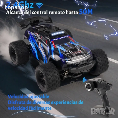 Чисто нова бърза количка с дистанционно Heliway RC 40 км/ч – 4WD, Мащаб 1:18, безчетков мотор ..., снимка 6 - Коли, камиони, мотори, писти - 54911410