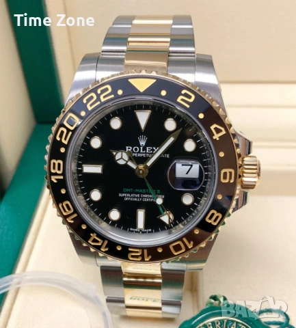 Rolex GMT-Master II 40mm 'Bumblebee' Two-Tone Yellow Gold Jubilee Automatic Различни Варианти, снимка 12 - Мъжки - 54060860