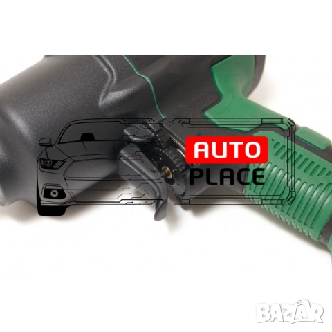 Пневматичен гайковерт с къс шпиндел 1450 Nм 1/2″ RockForce с вложки и куфар, снимка 2 - Други инструменти - 54048512