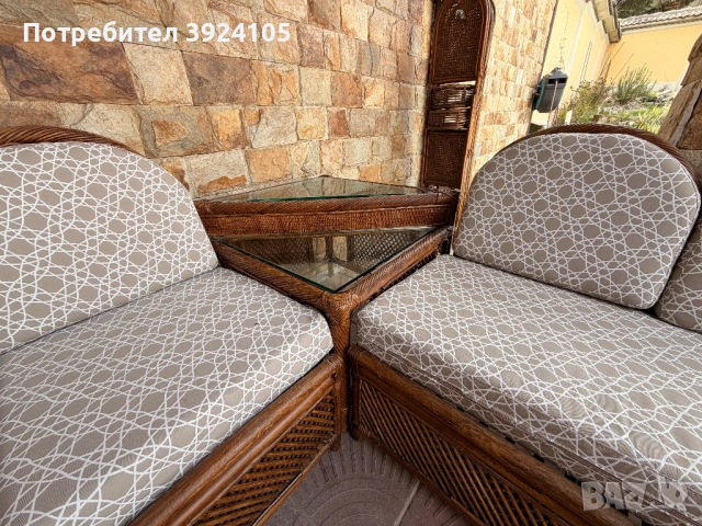 Комплект ЕСТЕСТВЕН РАТАН, снимка 4 - Дивани и мека мебел - 54196323