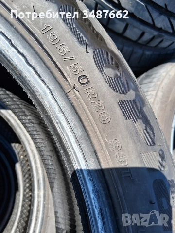 195 50 20 BRIDGESTONE 2бр летни дот 2023г от електрически автомобил , снимка 5 - Гуми и джанти - 54420890