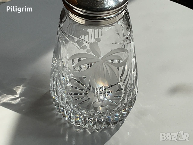Диспенсър (ситник) за захарница Royal Brierley Crystal. Великобритания., снимка 8 - Кутии за храна - 55066722