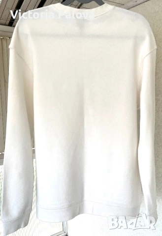 Суитшърт/ блуза  H&M Cycling Club в butter cream нюанс / унисекс / relaxed fit, снимка 8 - Суичъри - 54627008