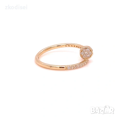 Златен дамски пръстен Cartier 2,08гр. размер:55 14кр. проба:585 модел:38740-1, снимка 2 - Пръстени - 54136360