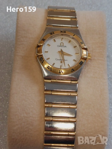 Дамски часовник Омега( Omega Constellation) злато 18к и стомана,механизъм кварц