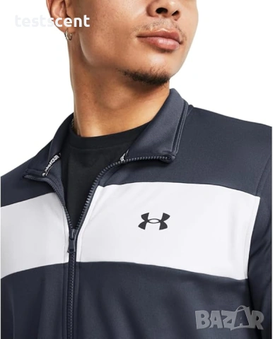 Яке Мъже TWISTER JACKET Under Armour Full Zip Jacket XL - Синьо/Бяло - Оригинално Спортно Горнище, снимка 5 - Спортни дрехи, екипи - 54825097