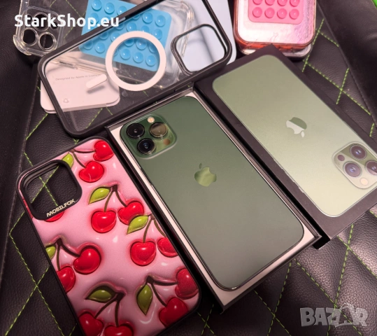 Apple iPhone 13 Pro Max 128GB Alpine Green – Отлично състояние + кейсове протектор