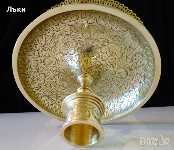 Бронзов свещник шедьовър. , снимка 2 - Антикварни и старинни предмети - 54810700