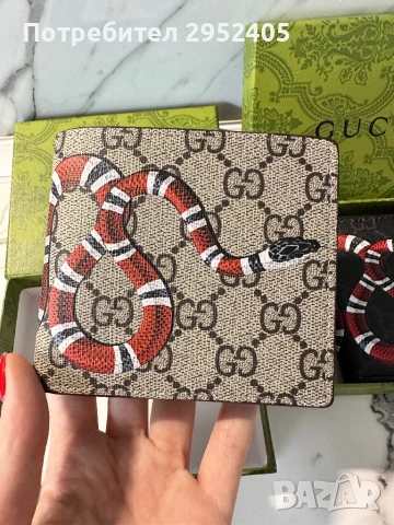 Портфейл Gucci , снимка 2 - Портфейли, портмонета - 54395248