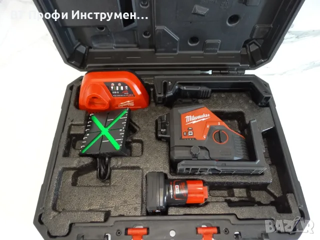 Резервиран Milwaukee M12 3PL - 3D зелен лазерен нивелир, снимка 14 - Измервателни инструменти - 55671237